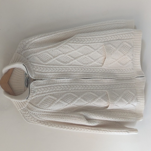 Aran Crafts Merino Wool Irish Fisherman Zipper Cardigan 1XX - Picture 8 of 16